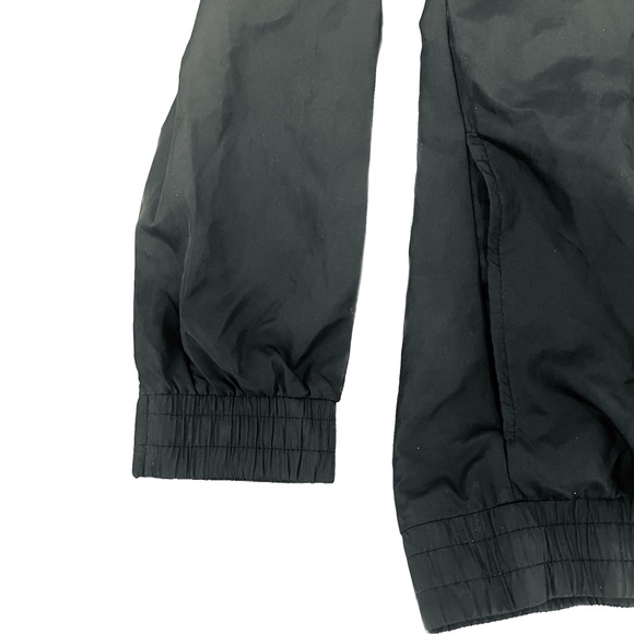 BEBE Woven Black White Logo Hooded Jacket w/ Vented Perforated Panel & Logo Tape - Picture 11 of 16